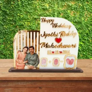 Cutout Acrylic Wedding Vows Frame A3 Couple Thumb Impression Frame