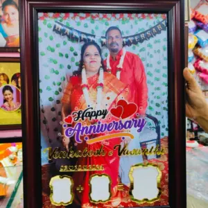 Couple Thumb Impression Photo Frame A3 Size Personalized Romantic Gift Frame