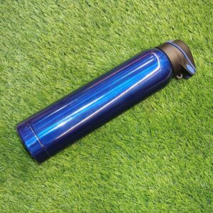 Engraved Stainless Steel Vacuum Bottle Blue Colour Personalized Bottle