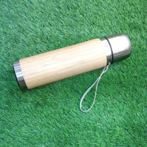 Engraved Steel Bamboo Wooden Bottle Personalized Eco-Friendly Bottle