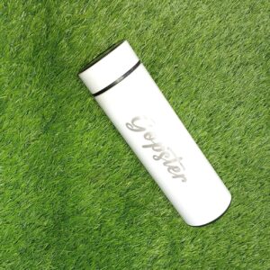 Engraved Temperature Bottle White Colour Personalized Smart Bottle
