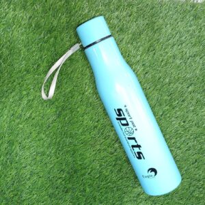 Engraved Single Layer Metal Bottle Blue Colour Personalized Steel Bottle