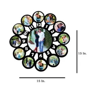 Photo Wall Clock Frame MDF 13 Pics SKU419
