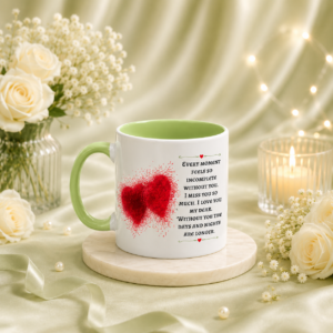 3 Tone Baby Green Colour Mug 06oz Personalized Ceramic Photo Mug