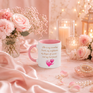 3 Tone Baby Pink Colour Mug 06oz Personalized Ceramic Photo Mug