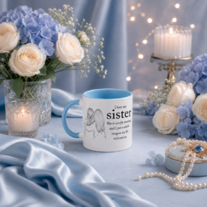 3 Tone Sky Blue Colour Mug 06oz Personalized Ceramic Photo Mug