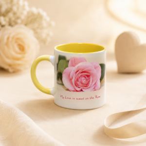 3 Tone Yellow Colour Mug 06oz Personalized Photo Printing Ceramic Mug