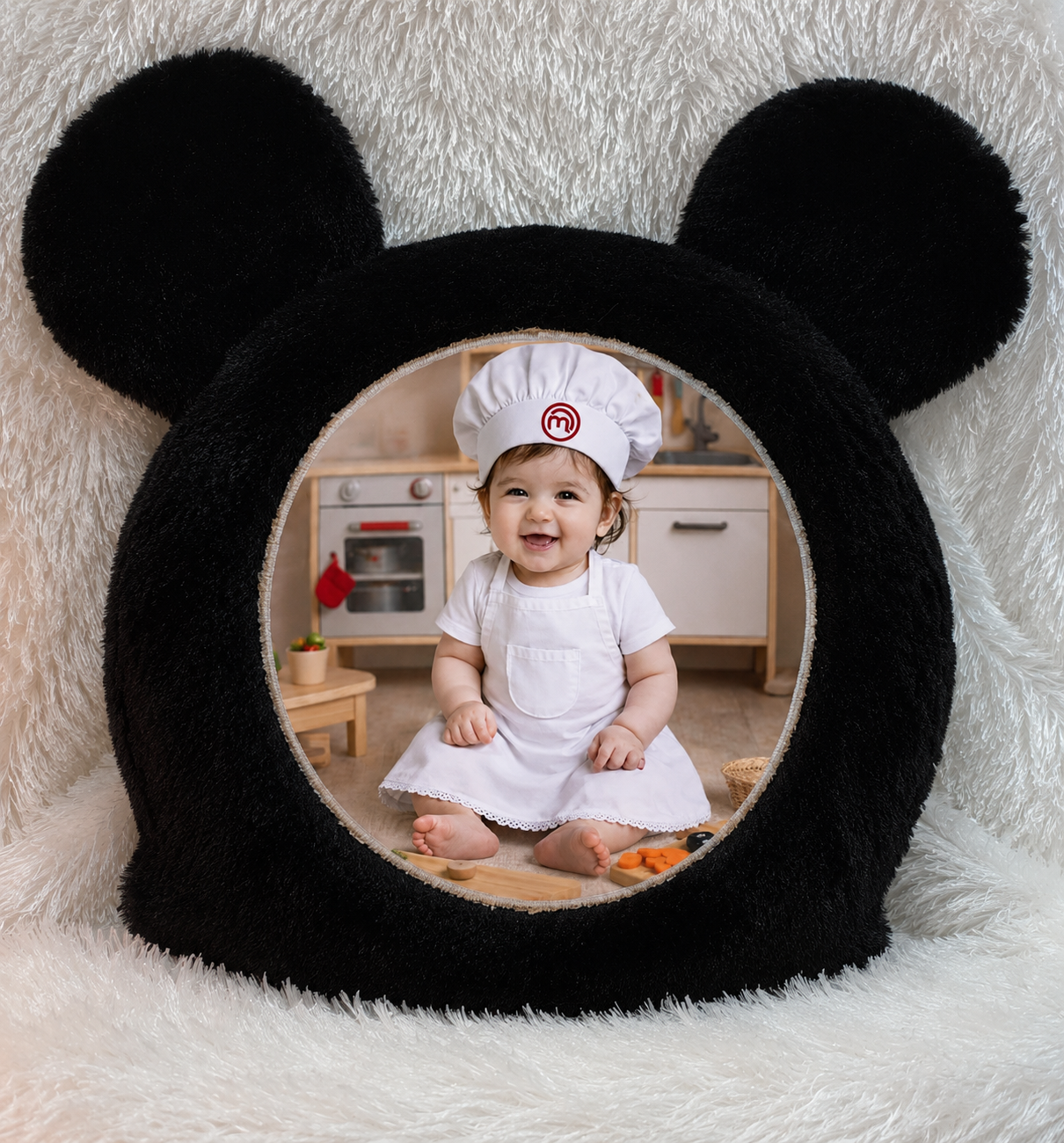 Mickey Mouse cushion made with soft plush fabric for kids and custom photo print - Image 4