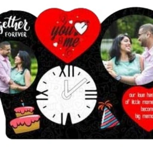 Couple Clock Frame Together Forever Personalized Photo Clock