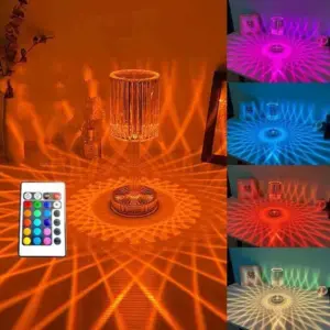 Crystal Diamond LED Table Lamp | RGB Touch Control Decorative Night Lamp