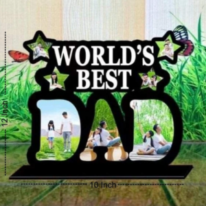 Dad Photo Frame World's Best Dad Personalized Gift