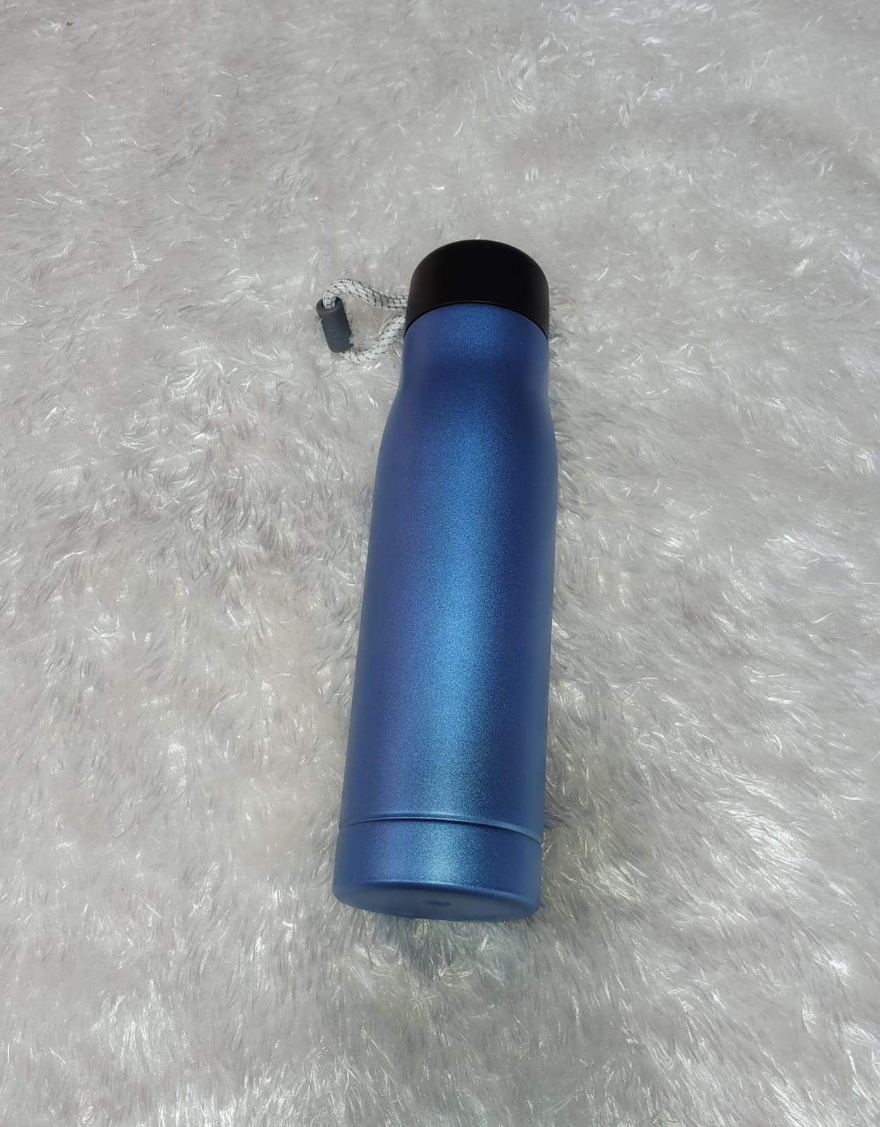 Engraved Hot and Cold Sport Bottle Blue Personalized Stainless Steel Flask