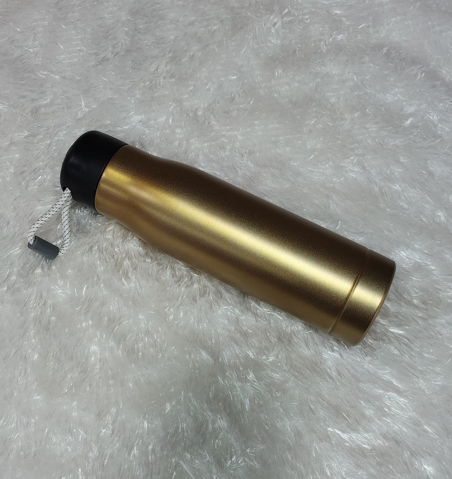 Engraved Hot and Cold Sport Bottle Gold Personalized Stainless Steel Flask - Image 4