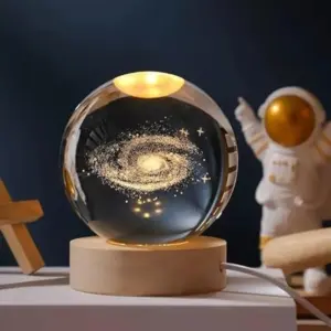 Galaxy Crystal Ball 3D Engraved Crystal