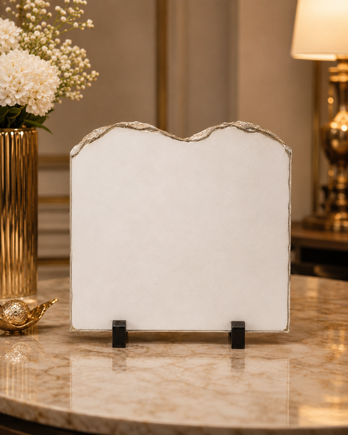 Head Cut Rock Frame Personalized Square Natural Slate Photo Print Frame - Image 2