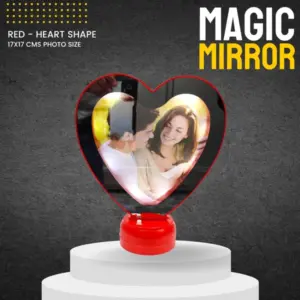 Heart Red Big Magic Mirror LED Photo Display