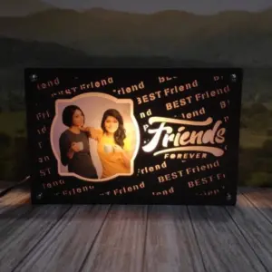 LED Friendship Photo Frame | Personalized Best Friends Forever LED Gift