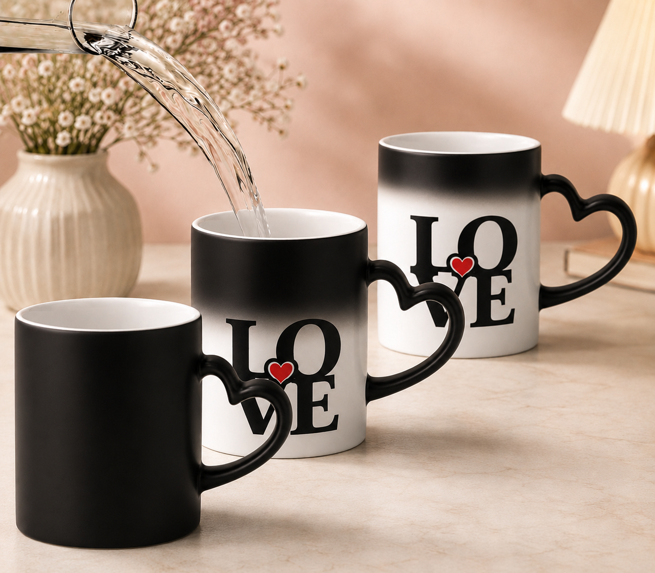 Magic Heart Mug | Personalized Color Changing Heart Handle Mug - Image 3