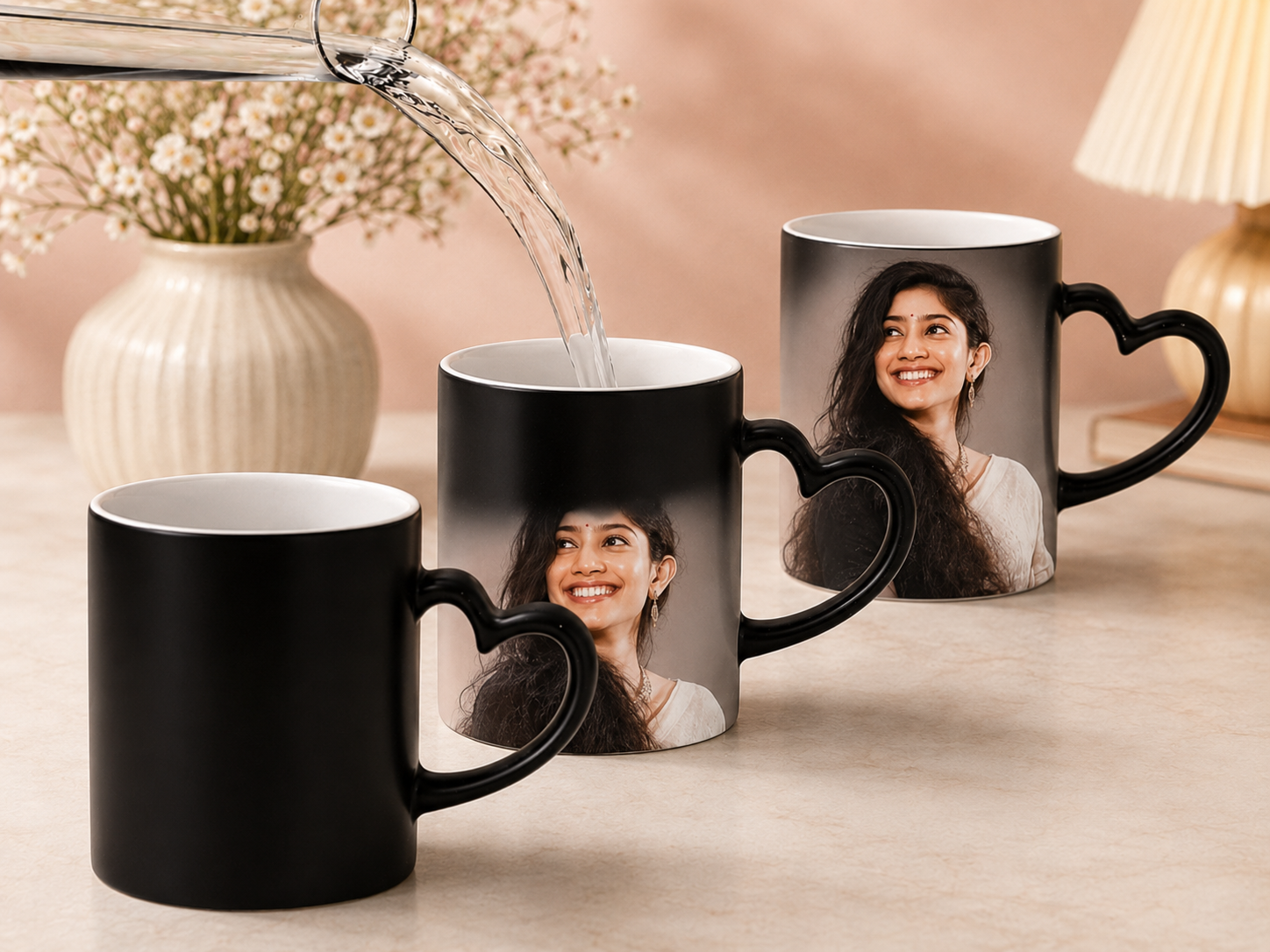 Sparkle Heart Handle Mug | Custom Photo Coffee Mug - Image 3