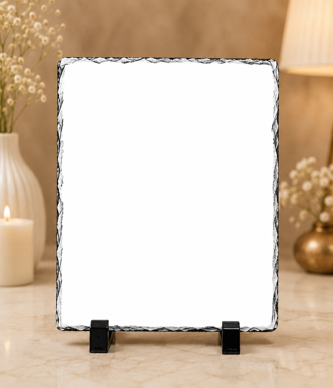 8x6 Inch Rock Frame Personalized Natural Slate Photo Print Frame - Image 3