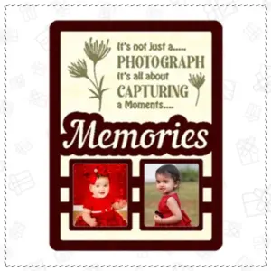 Memories 2 Layer MDF Table Photo Frame
