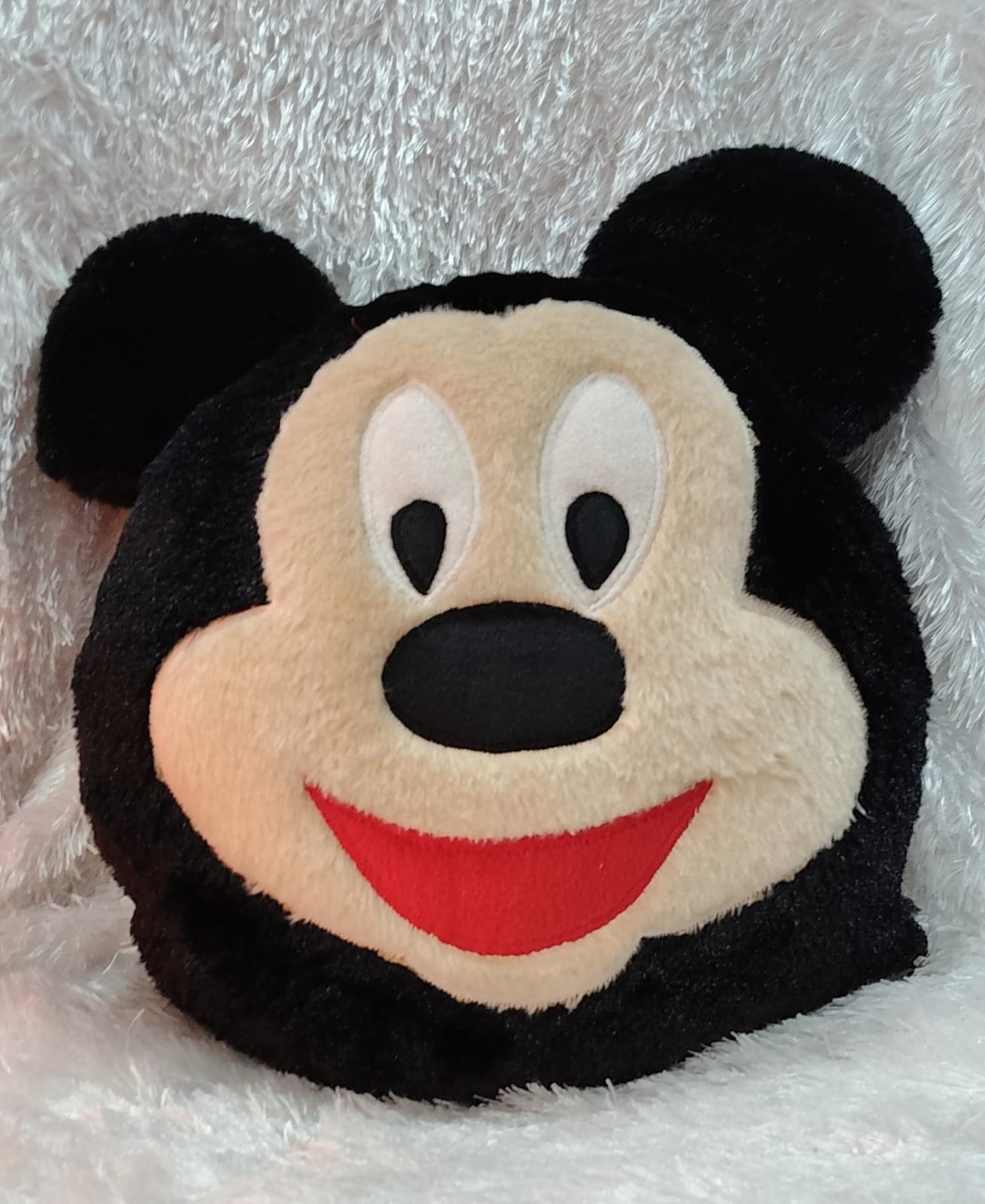 Mickey Mouse cushion made with soft plush fabric for kids room decoration, gifting, and comfortable everyday use.