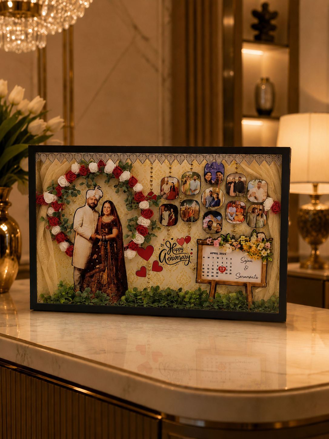 Anniversary Miniature Frame 12x18 Inch | Personalized LED Gift - Image 2