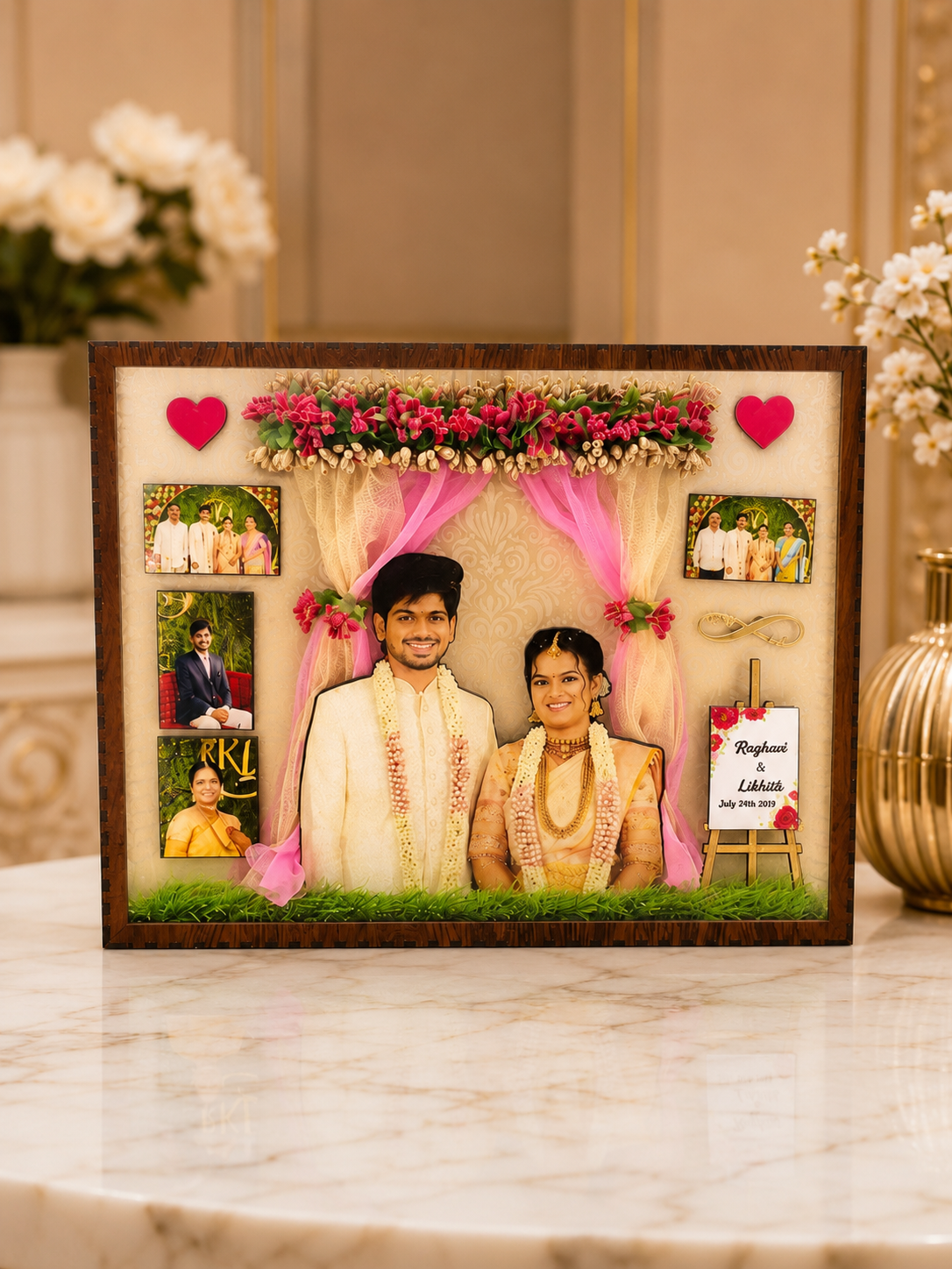 Miniature LED Frame 12x15 Inch | Personalized Wedding Gift - Image 3