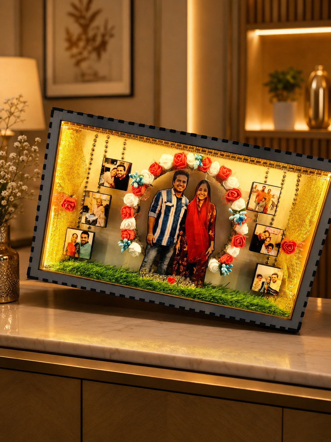Memory Miniature Frame 8x14 Inch | Personalized LED Gift - Image 3
