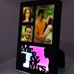 Mr & Mrs LED Photo Frame | Personalized Couple LED Memory Frame