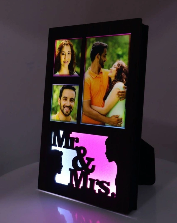 Mr & Mrs LED Photo Frame | Personalized Couple LED Memory Frame