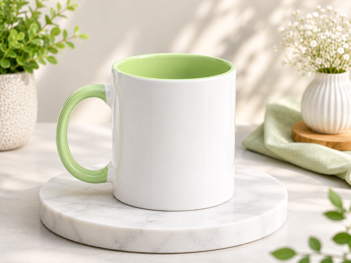 Baby Green 3-Tone Mug | Personalized Photo Printed Ceramic Mug - Image 3