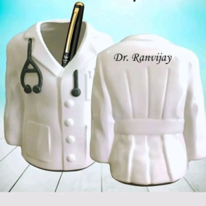 Personalized Doctor Coat Pen Stand with custom doctor name printing, white coat desk organizer, medical professional gift, doctor desk accessory, clinic pen holder, hospital desk décor, doctor graduation gift, and customized healthcare gift.