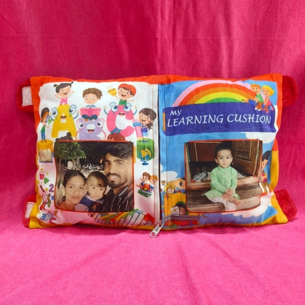 learning cushion for kids with custom photo printing, colorful educational design, rainbow graphics - Image 4