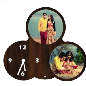 Photo Clock Frame Personalized MDF Wall Clock Gift