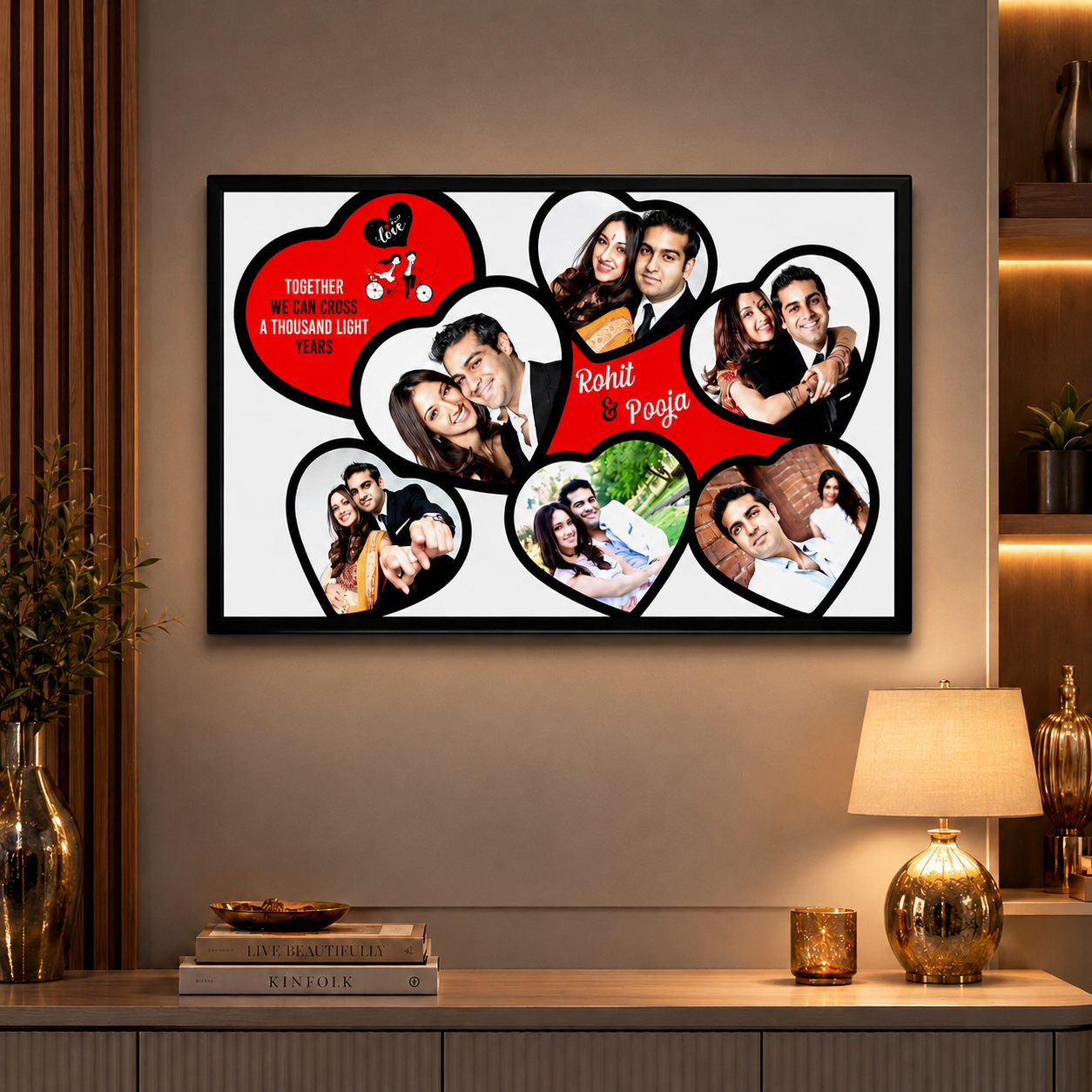 18x12" Inch Standard Frame Size Rectangle Neon LED MDF Frame Personalized Photo Wall Decor - Image 2
