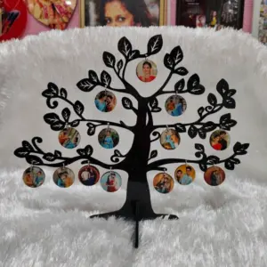 Dream Tree MDF collage table frame 30 photos front view
