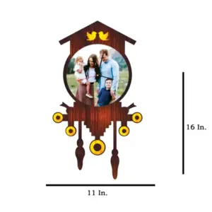 Single Pic With Clock MDF Wall Collage Frame SKU423
