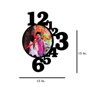 Single Pic with Clock MDF Wall Collage Frame SKU403