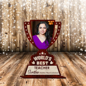 Teacher Trophy Photo Frame World's Best Teacher Personalized Gift