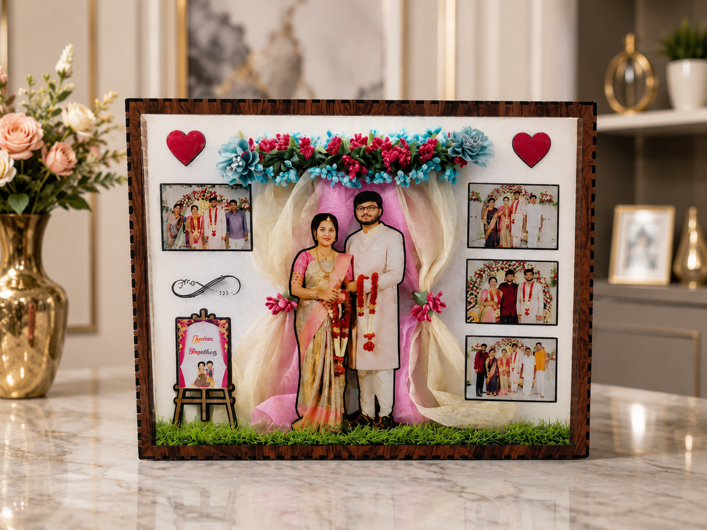 Wedding Miniature Frame 12x5 Inch | Personalized Gift - Image 3