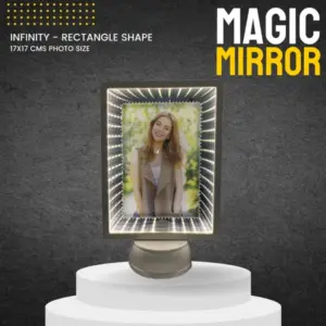 White Rectangle Infinity Magic Mirror LED Tunnel Light