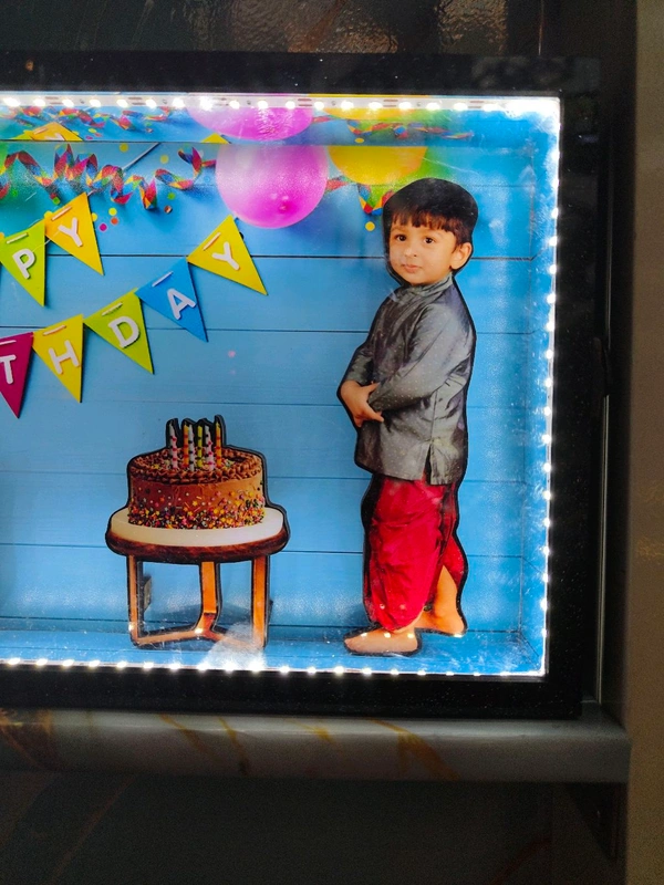 Birthday Theme β Cutout Miniature LED BOX MAZ01 β A4 Size - Image 3