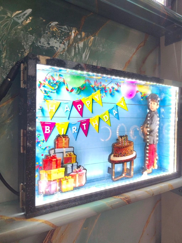 Birthday Theme β Cutout Miniature LED BOX MAZ01 β A4 Size - Image 5