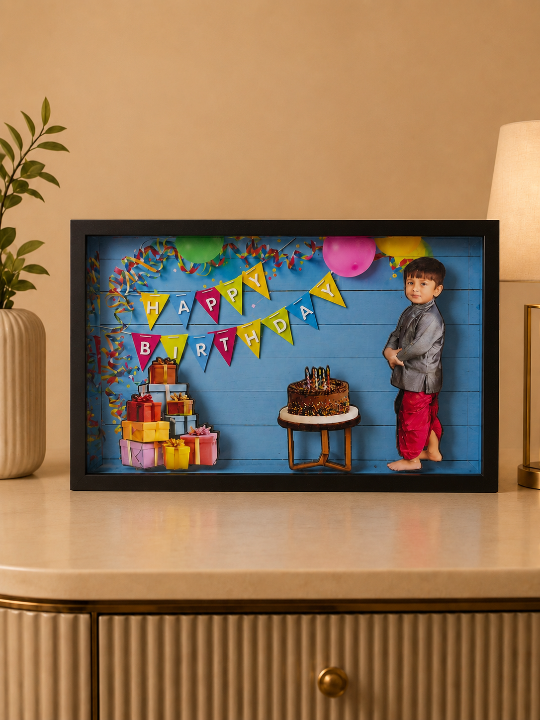 Birthday Theme β Cutout Miniature LED BOX MAZ01 β A4 Size - Image 7
