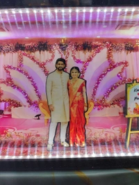 Couple with Grand Wedding Stage Background β Cutout Miniature LED BOX MAZ03 β A4 Size - Image 4