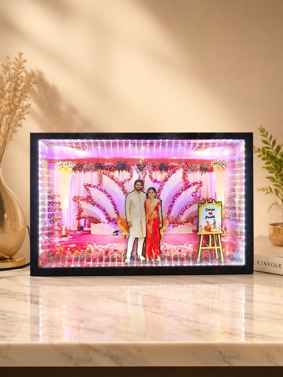 Couple LED Box Frame A4 MAZ03 by My Album Zone