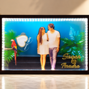 Cutout Miniature LED BOX A4 Size with couple photo