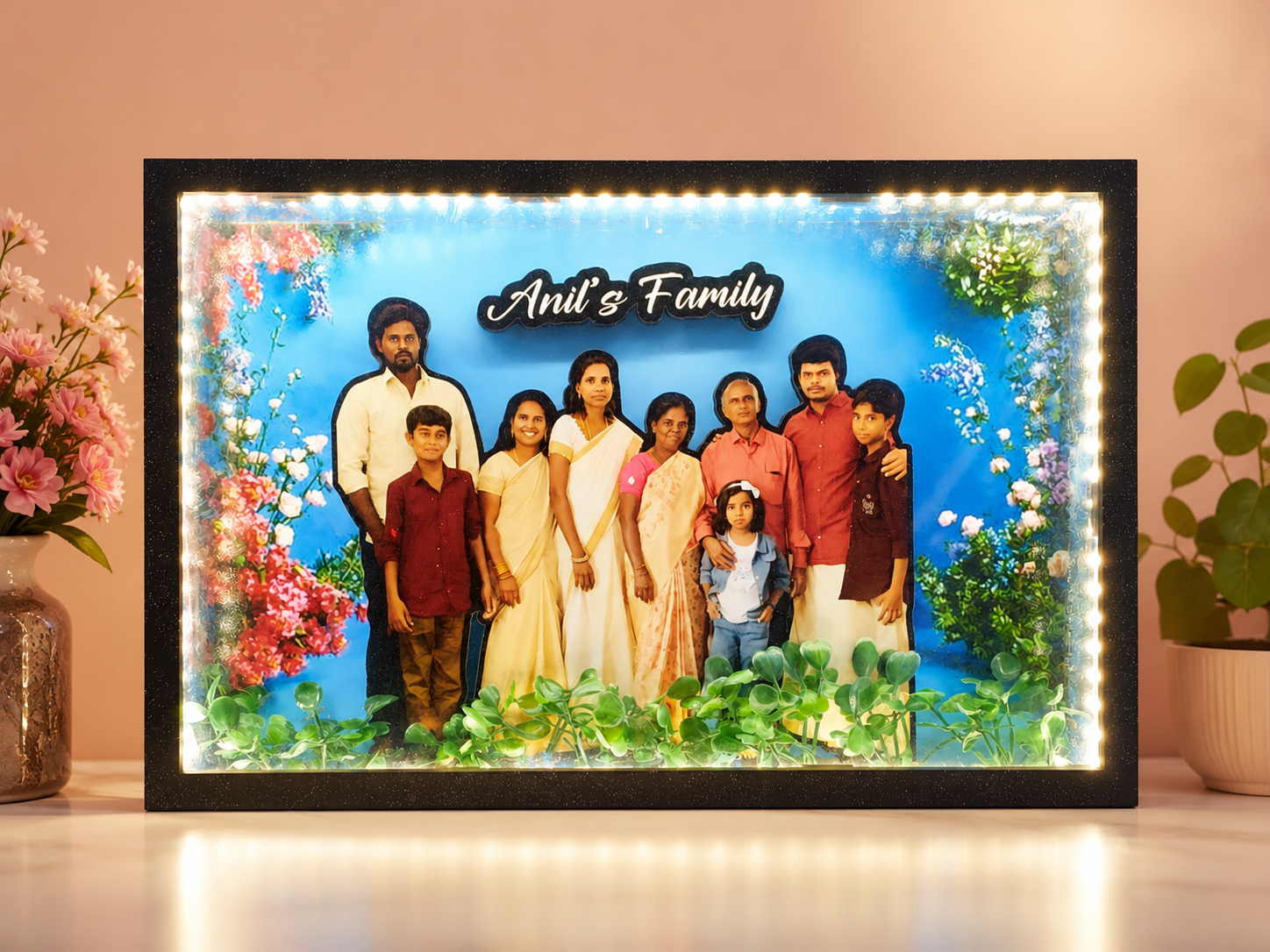Family Group Cutout Miniature LED BOX A4 Size
