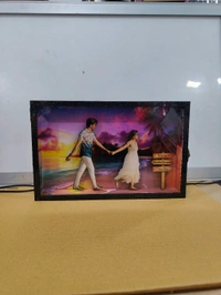 Couple Walking on Beach β Cutout Miniature LED BOX MAZ07 β A4 Size - Image 3